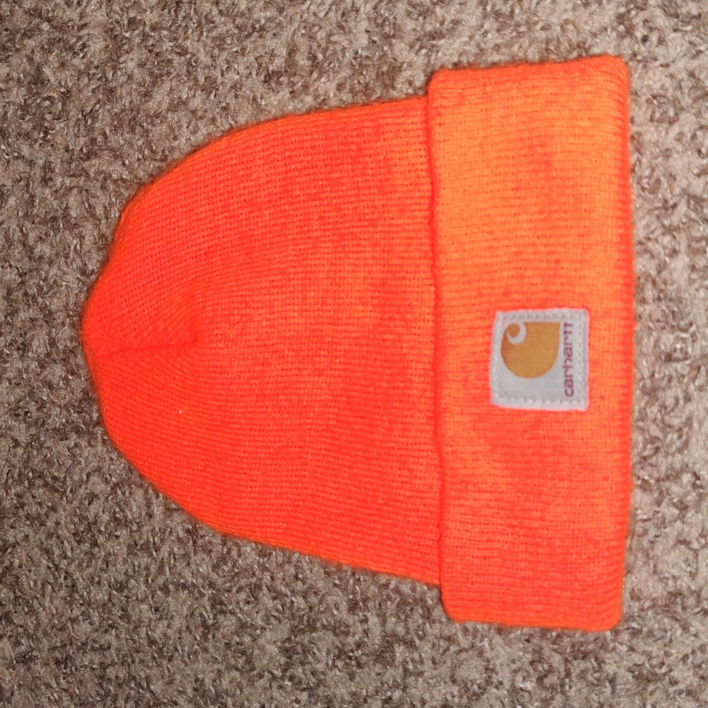 Carhartt Knit Cuff Beanie Skull Cap Orange Toddler's One Size